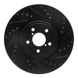 R1 Concepts 05-18 Subaru Forester Front Right Drilled & Slotted Black Brake Rotor by R1 Concepts RNC-633-13018R