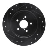 R1 Concepts 05-09 Subaru Legacy Rear Right Drilled & Slotted Black Brake Rotor by R1 Concepts RNC-633-13020R