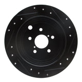 R1 Concepts 08-15 Subaru Forester Rear Left Drilled & Slotted Black Brake Rotor by R1 Concepts RNC-633-13021L