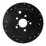 R1 Concepts 08-15 Subaru Outback Rear Right Drilled & Slotted Black Brake Rotor by R1 Concepts RNC-633-13021R
