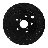 R1 Concepts 08-20 Subaru Impreza Rear Right Drilled & Slotted Black Brake Rotor by R1 Concepts RNC-633-13022R