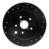 R1 Concepts 15-21 Subaru WRX Rear Left Drilled & Slotted Black Brake Rotor by R1 Concepts RNC-633-13024L