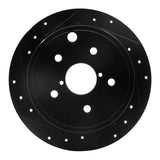 R1 Concepts 15-21 Subaru WRX Rear Left Drilled & Slotted Black Brake Rotor by R1 Concepts RNC-633-13024L