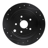 R1 Concepts 15-21 Subaru WRX Rear Right Drilled & Slotted Black Brake Rotor by R1 Concepts RNC-633-13024R