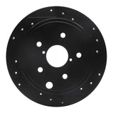 R1 Concepts 15-21 Subaru WRX Rear Right Drilled & Slotted Black Brake Rotor by R1 Concepts RNC-633-13024R