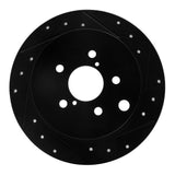 R1 Concepts 12-23 Subaru XV Crosstrek Rear Right Drilled & Slotted Black Brake Rotor by R1 Concepts RNC-633-13025R