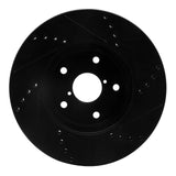 R1 Concepts 15-19 Subaru Legacy Front Left Drilled & Slotted Black Brake Rotor by R1 Concepts RNC-633-13026L