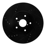 R1 Concepts 15-19 Subaru Legacy Front Right Drilled & Slotted Black Brake Rotor by R1 Concepts RNC-633-13026R