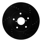 R1 Concepts 15-19 Subaru Legacy Front Right Drilled & Slotted Black Brake Rotor by R1 Concepts RNC-633-13026R