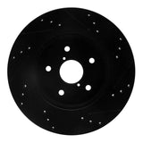 R1 Concepts 15-25 Subaru Outback Rear Left Drilled & Slotted Black Brake Rotor by R1 Concepts RNC-633-13028L