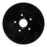 R1 Concepts 15-25 Subaru Outback Rear Left Drilled & Slotted Black Brake Rotor by R1 Concepts RNC-633-13028L