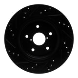 R1 Concepts 15-25 Subaru Outback Rear Right Drilled & Slotted Black Brake Rotor by R1 Concepts RNC-633-13028R