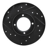 R1 Concepts 80-83 Subaru GLF Front Left Drilled & Slotted Black Brake Rotor by R1 Concepts RNC-633-13030L