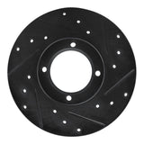 R1 Concepts 80-83 Subaru GL Front Right Drilled & Slotted Black Brake Rotor by R1 Concepts RNC-633-13030R