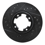 R1 Concepts 83-89 Subaru GL Front Left Drilled & Slotted Black Brake Rotor