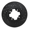 R1 Concepts 83-89 Subaru Brat Front Right Drilled & Slotted Black Brake Rotor