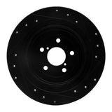 R1 Concepts 00-06 Subaru Outback Rear Left Drilled & Slotted Black Brake Rotor by R1 Concepts RNC-633-13032L