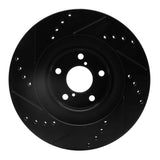 R1 Concepts 01-08 Saab 9-2X Front Right Drilled & Slotted Black Brake Rotor