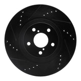 R1 Concepts 04-25 Scion FR-S Front Left Drilled & Slotted Black Brake Rotor by R1 Concepts RNC-633-13034L