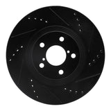 R1 Concepts 04-25 Scion FR-S Front Right Drilled & Slotted Black Brake Rotor by R1 Concepts RNC-633-13034R