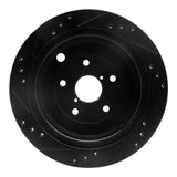 R1 Concepts 06-14 Subaru Tribeca Rear Right Drilled & Slotted Black Brake Rotor by R1 Concepts RNC-633-13036R