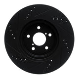 R1 Concepts 17-23 Subaru Impreza Front Right Drilled & Slotted Black Brake Rotor by R1 Concepts RNC-633-13037R