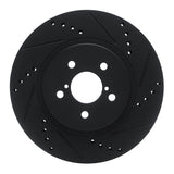 R1 Concepts 17-23 Subaru Impreza Front Right Drilled & Slotted Black Brake Rotor by R1 Concepts RNC-633-13037R