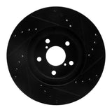 R1 Concepts 17-23 Subaru Impreza Front Left Drilled & Slotted Black Brake Rotor by R1 Concepts RNC-633-13039L