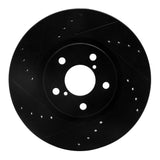 R1 Concepts 17-23 Subaru Impreza Front Left Drilled & Slotted Black Brake Rotor by R1 Concepts RNC-633-13039L