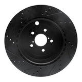 R1 Concepts 17-25 Subaru BRZ Rear Right Drilled & Slotted Black Brake Rotor by R1 Concepts RNC-633-13040R