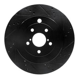 R1 Concepts 17-25 Subaru BRZ Rear Right Drilled & Slotted Black Brake Rotor by R1 Concepts RNC-633-13040R