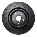 R1 Concepts 18-25 Subaru WRX Front Left Drilled & Slotted Black Brake Rotor by R1 Concepts RNC-633-13041L