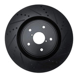 R1 Concepts 18-25 Subaru WRX STI Front Right Drilled & Slotted Black Brake Rotor by R1 Concepts RNC-633-13041R