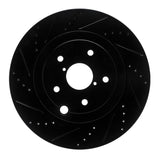 R1 Concepts 18-25 Subaru WRX Rear Left Drilled & Slotted Black Brake Rotor by R1 Concepts RNC-633-13042L