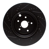 R1 Concepts 18-25 Subaru WRX Rear Right Drilled & Slotted Black Brake Rotor by R1 Concepts RNC-633-13042R