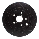 R1 Concepts 18-25 Subaru WRX Rear Right Drilled & Slotted Black Brake Rotor by R1 Concepts RNC-633-13042R