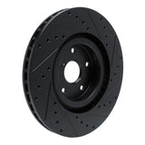 R1 Concepts -23 Subaru Ascent Front Left Drilled & Slotted Black Brake Rotor by R1 Concepts RNC-633-13043L