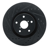 R1 Concepts -23 Subaru Ascent Front Left Drilled & Slotted Black Brake Rotor by R1 Concepts RNC-633-13043L