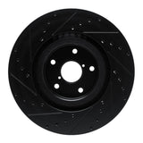 R1 Concepts -23 Subaru Ascent Front Right Drilled & Slotted Black Brake Rotor by R1 Concepts RNC-633-13043R