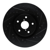 R1 Concepts -23 Subaru Ascent Front Right Drilled & Slotted Black Brake Rotor by R1 Concepts RNC-633-13043R
