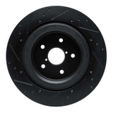 R1 Concepts -25 Subaru Ascent Rear Right Drilled & Slotted Black Brake Rotor by R1 Concepts RNC-633-13044R