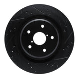 R1 Concepts -25 Subaru Ascent Rear Right Drilled & Slotted Black Brake Rotor by R1 Concepts RNC-633-13044R