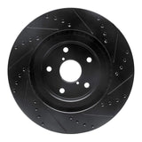 R1 Concepts -24 Subaru Forester Front Left Drilled & Slotted Black Brake Rotor by R1 Concepts RNC-633-13045L