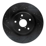 R1 Concepts -24 Subaru Forester Front Left Drilled & Slotted Black Brake Rotor by R1 Concepts RNC-633-13045L
