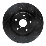 R1 Concepts -24 Subaru Forester Front Right Drilled & Slotted Black Brake Rotor by R1 Concepts RNC-633-13045R
