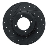 R1 Concepts 61-76 Triumph TR4 Front Left Drilled & Slotted Black Brake Rotor by R1 Concepts RNC-633-14000L