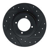 R1 Concepts 61-76 Triumph TR250 Front Right Drilled & Slotted Black Brake Rotor by R1 Concepts RNC-633-14000R