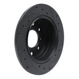 R1 Concepts 64-94 Alfa Romeo Giulia Rear Left Drilled & Slotted Black Brake Rotor