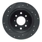 R1 Concepts 64-94 Alfa Romeo GTZ Rear Right Drilled & Slotted Black Brake Rotor by R1 Concepts RNC-633-16000R