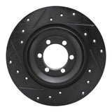 R1 Concepts 81-89 Alfa Romeo Milano Rear Left Drilled & Slotted Black Brake Rotor by R1 Concepts RNC-633-16003L